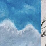 Old landscape painting / oil on canvas