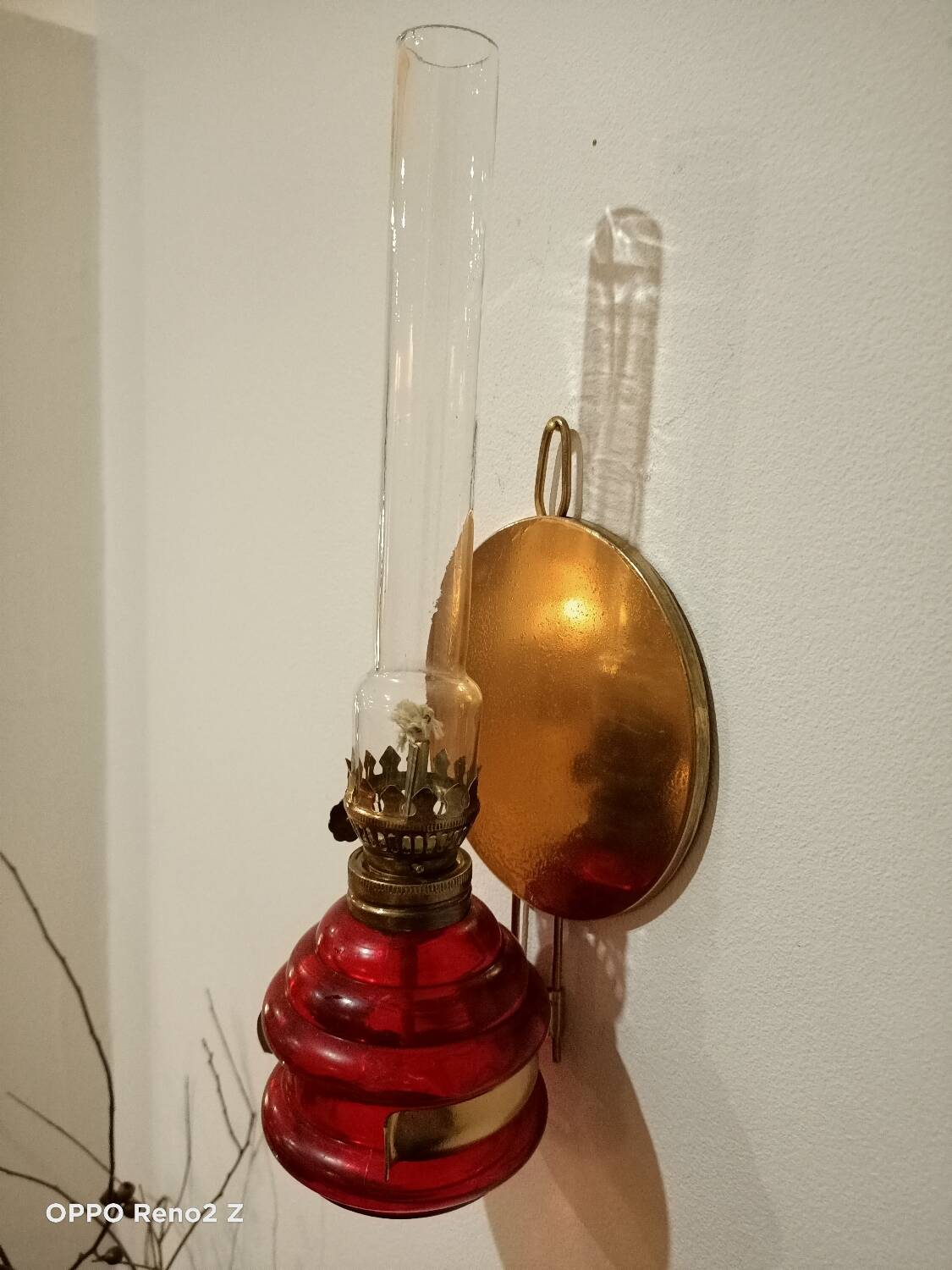 Lampe à pétrole murale