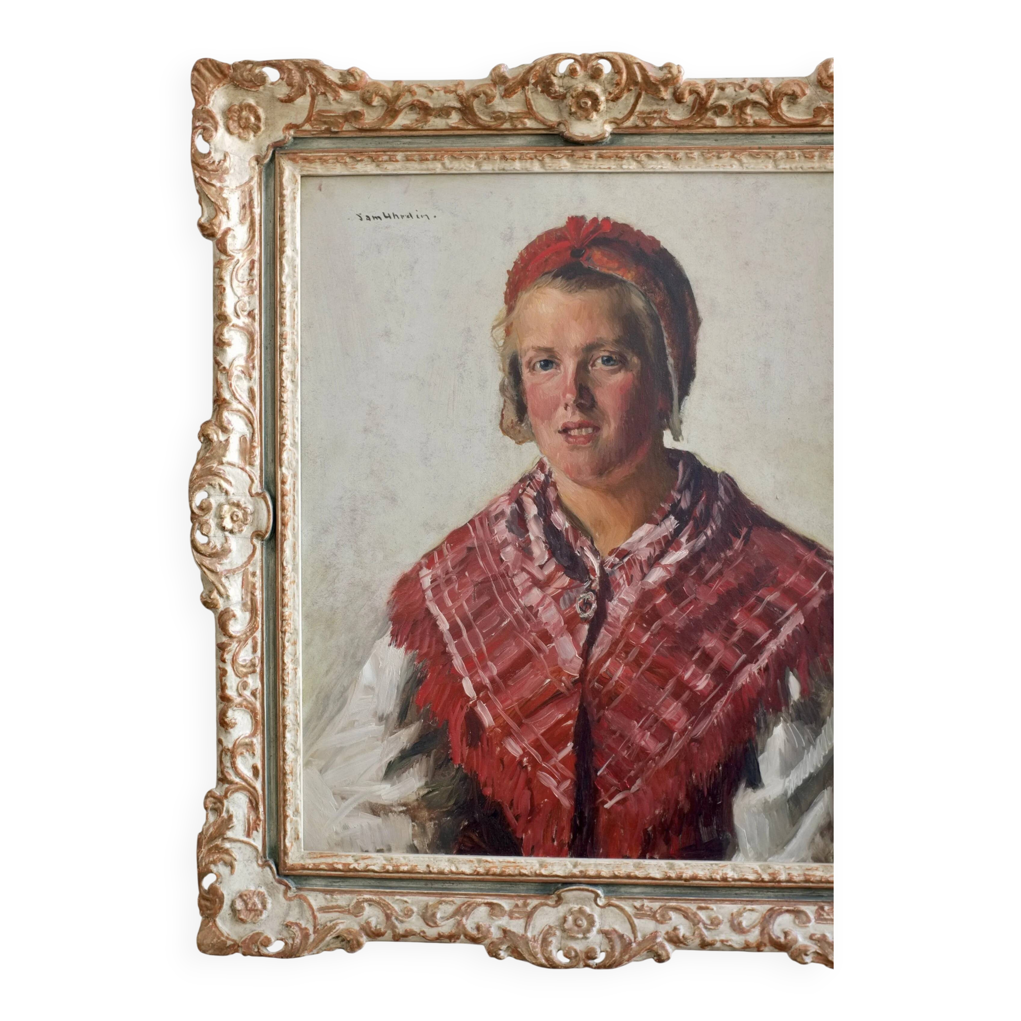 Vintage portrait of a woman by Sam Uhrdin | Sweden | 1920s