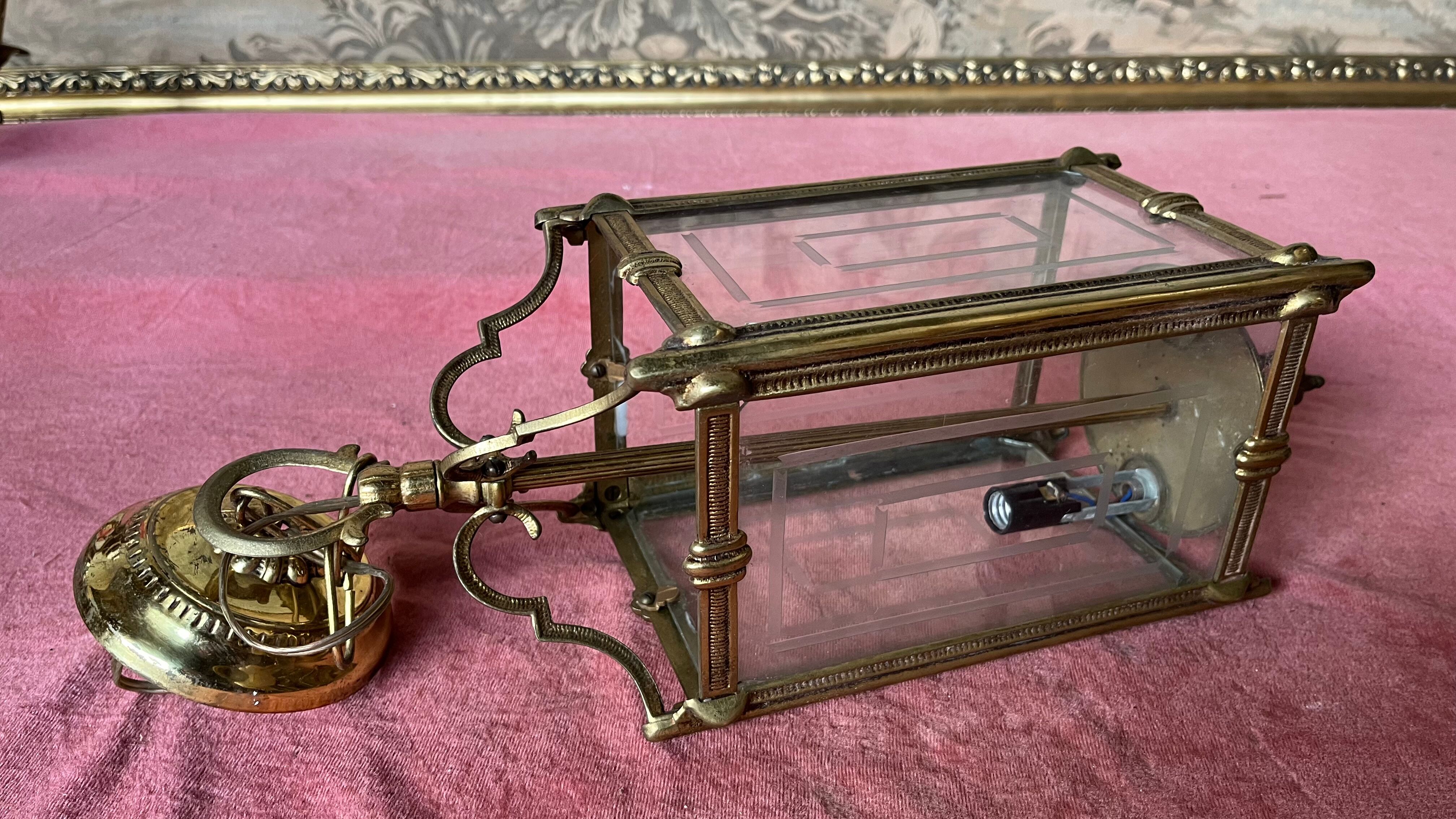 Pendant lamp 2 brass candles