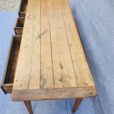 Old farmhouse table 248 cm and its two benches
