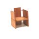 3x Fauteuil brutaliste moderniste très rare conçu par l'architecte Fritz Zeige