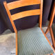 Set of 4 vintage chairs in wood and corduroy – 1950s/60s