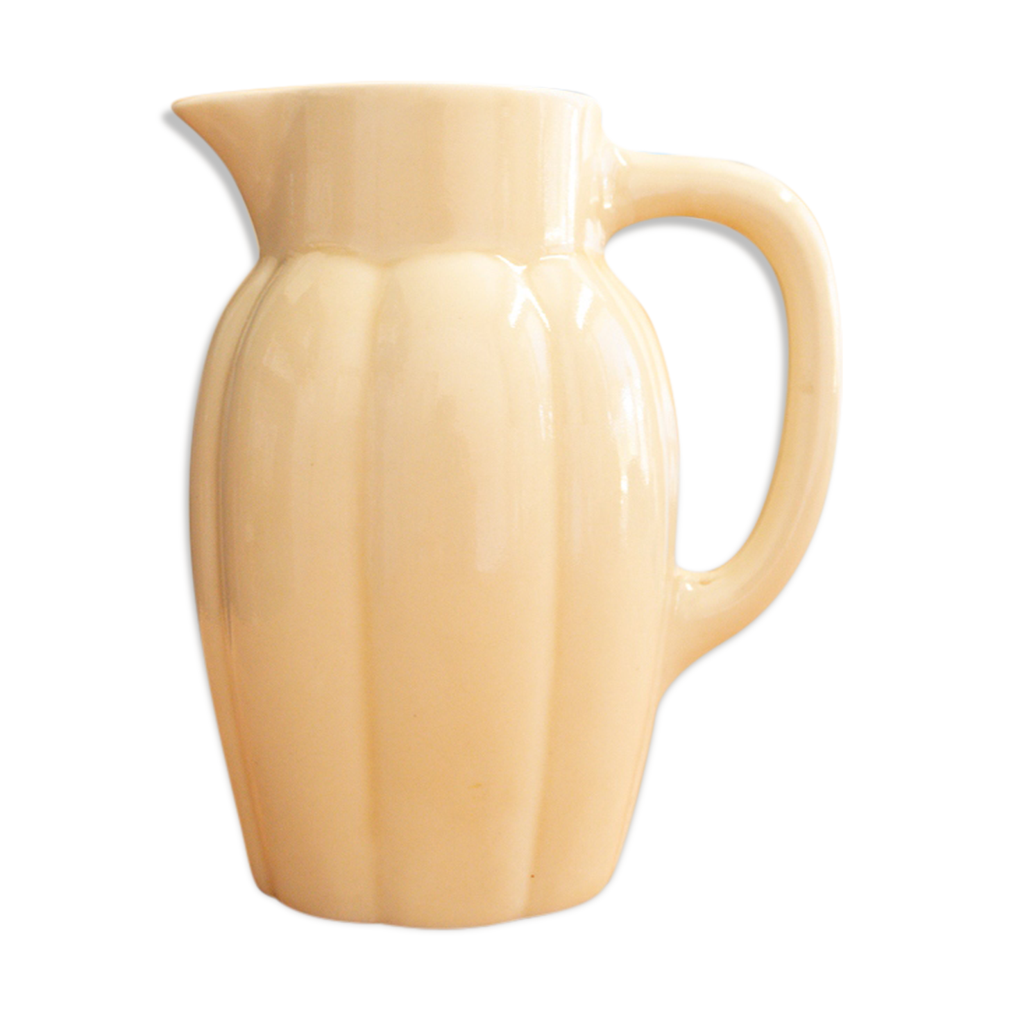 White ceramic pitcher