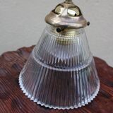 Brass and streaked glass sconce