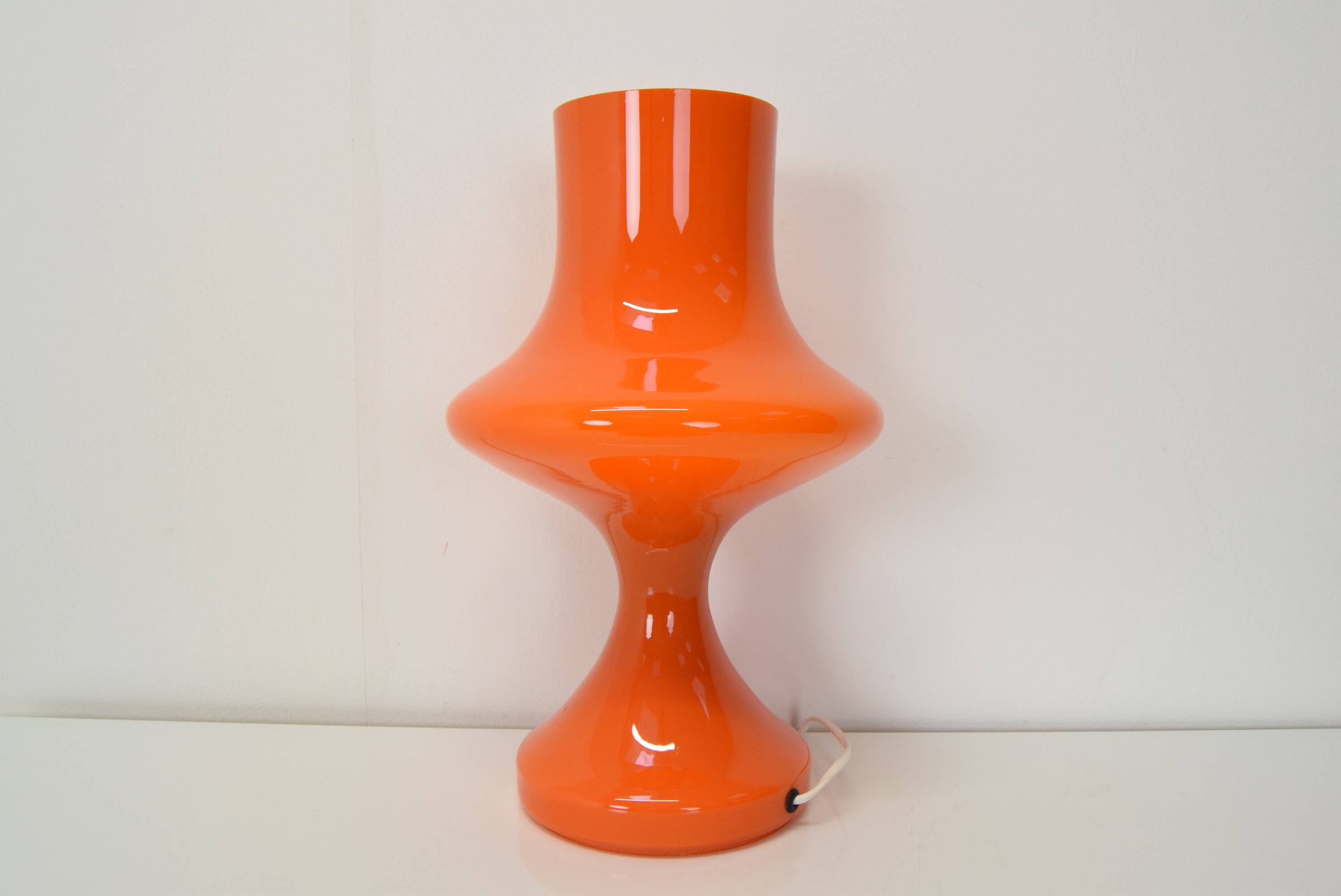 Large glass table lamp, by Stepan Tabery for OPP Jihlava, 1970's.