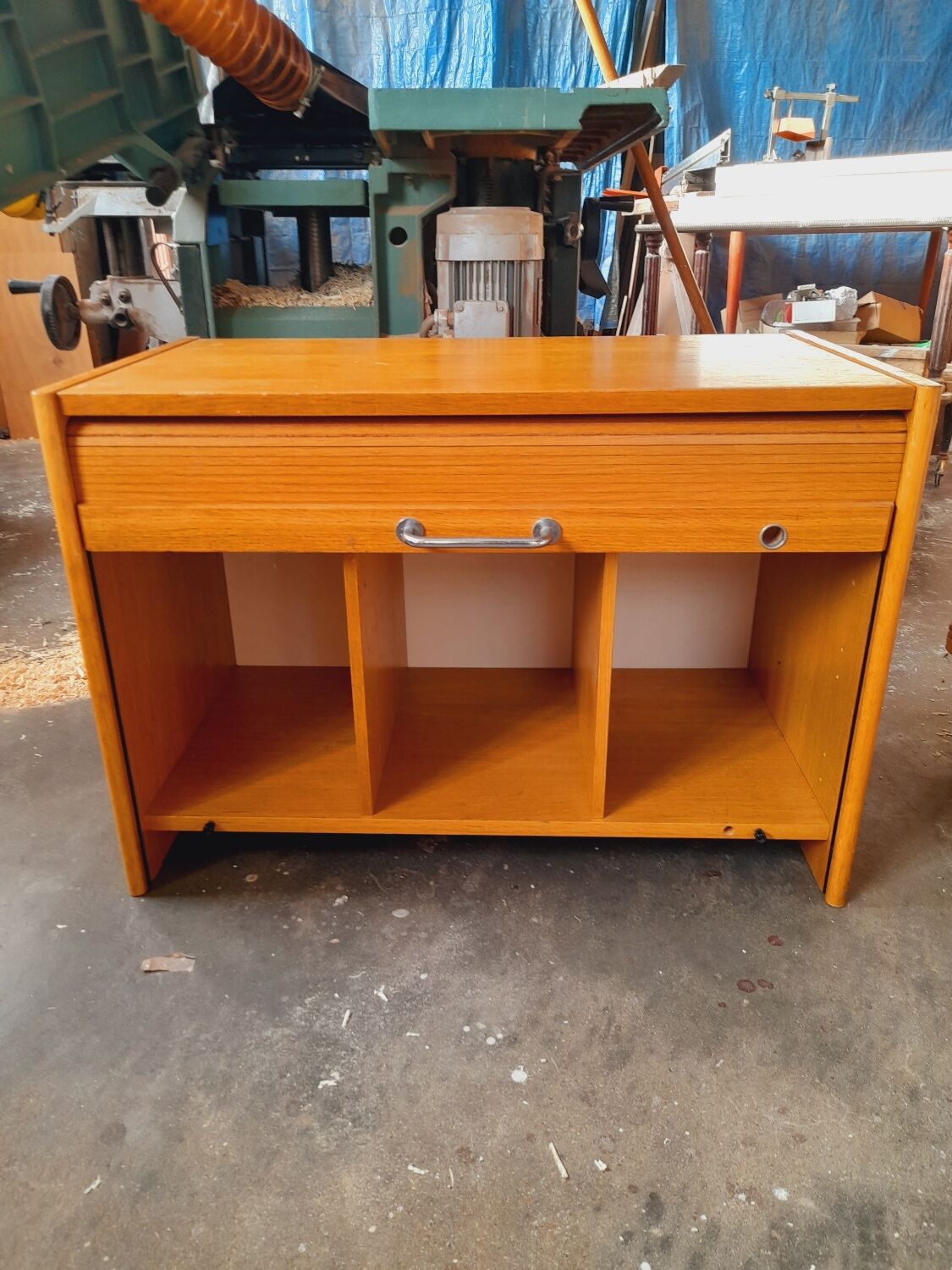 Vintage low curtain cabinet