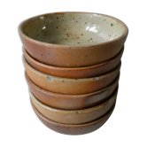 Set of 6 hollow sandstone plates, 80s