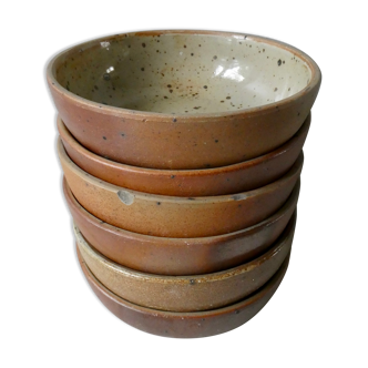 Set of 6 hollow sandstone plates, 80s