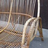 Old rattan bench