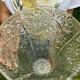 Vintage glass vase h 37 cm