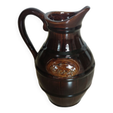Small pitcher jug Grignan brown imitation barrel