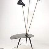 Italian side table wit 3 adjustable light scones, 1960