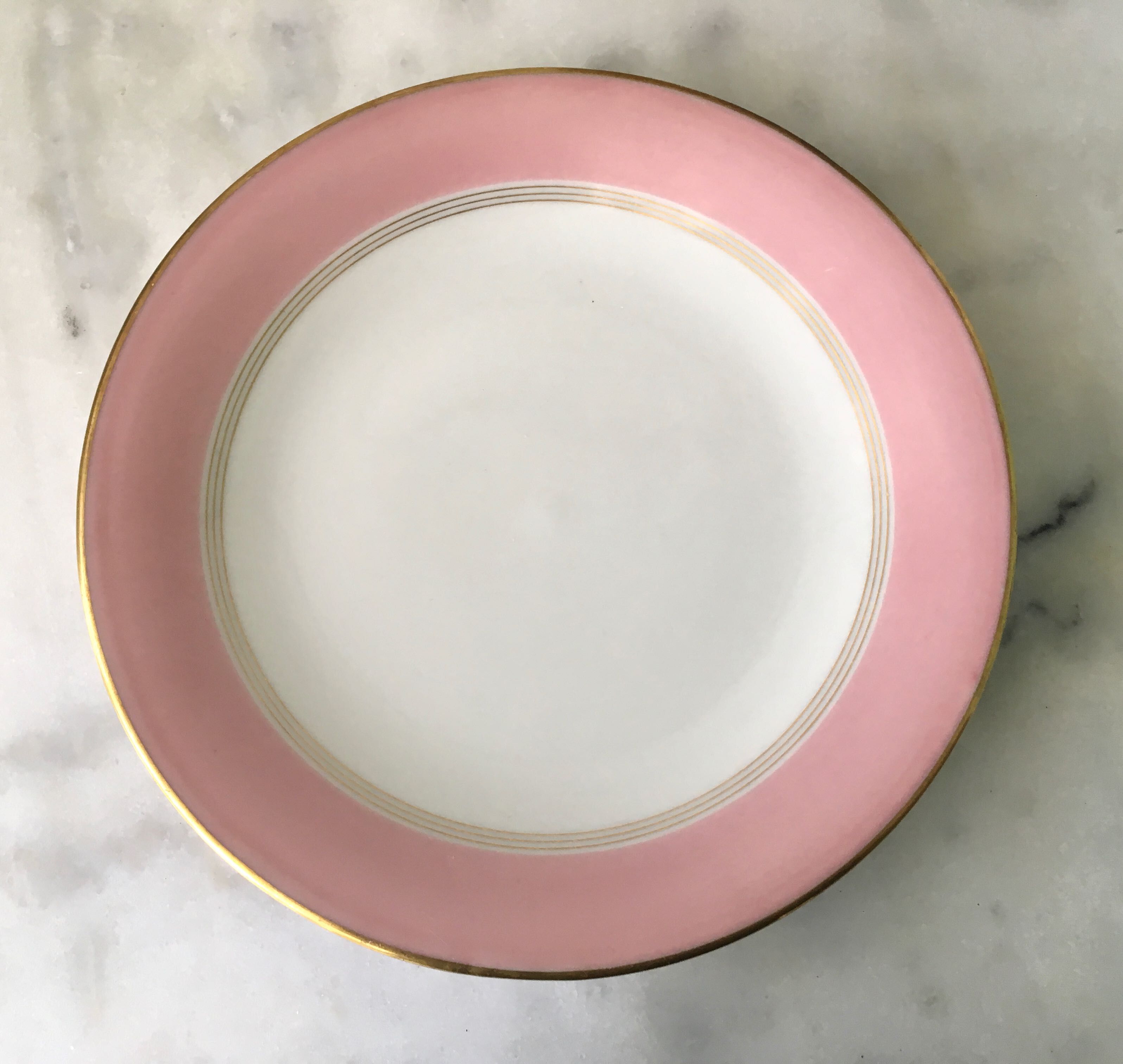 Set of 12 flat plates porcelain from Limoges