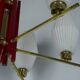 Grand lustre Arredoluce façon Monza du milieu du siècle. Design italien des années 1950