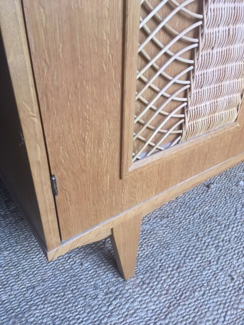 Vintage rattan wardrobe