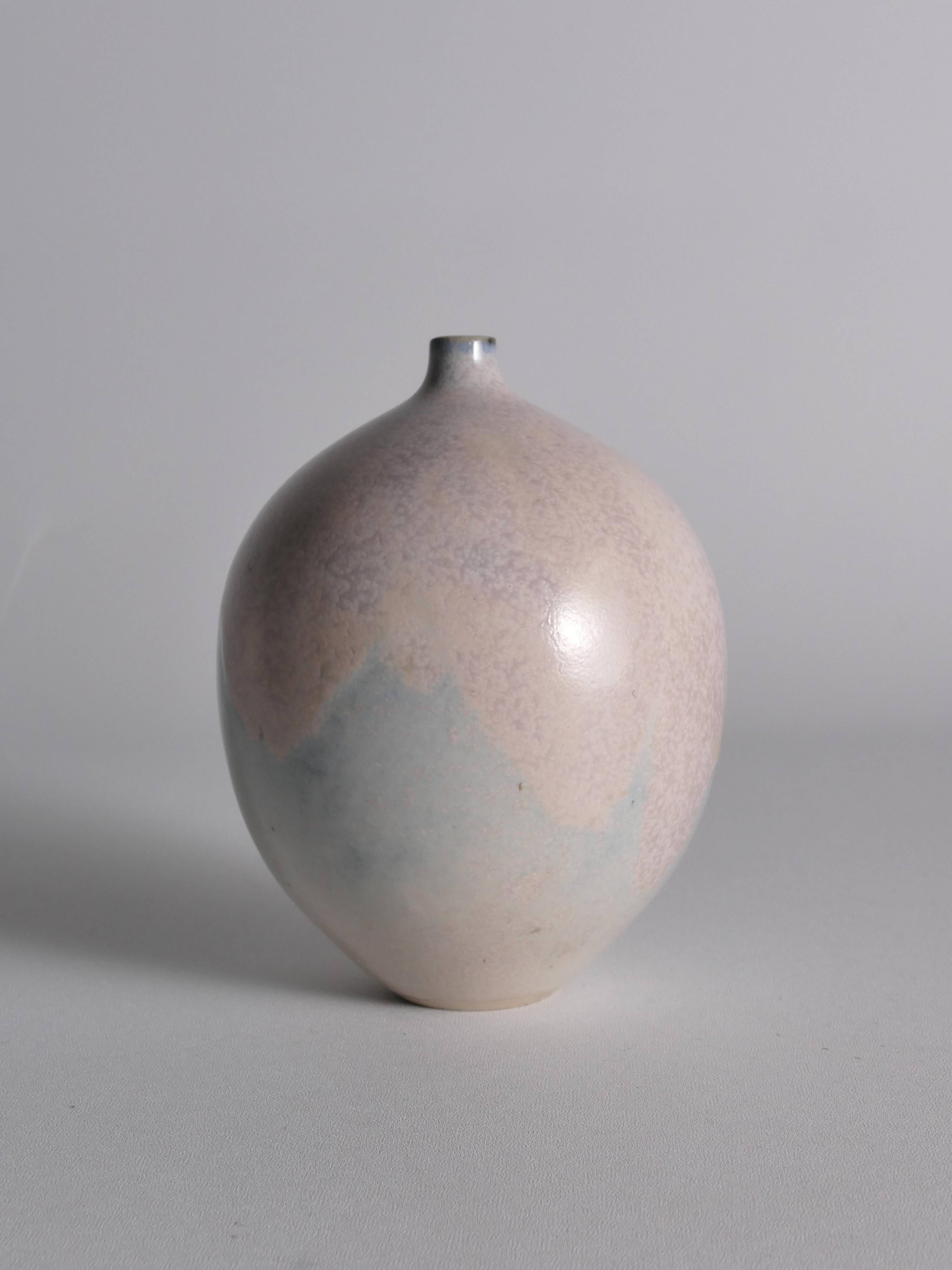 Vase en grès unique Bo Scullman, moderne scandinave, fin du 20e siècle