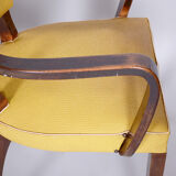 Set of four french artdeco chairs made by architect jules leleu, beech, 1930s