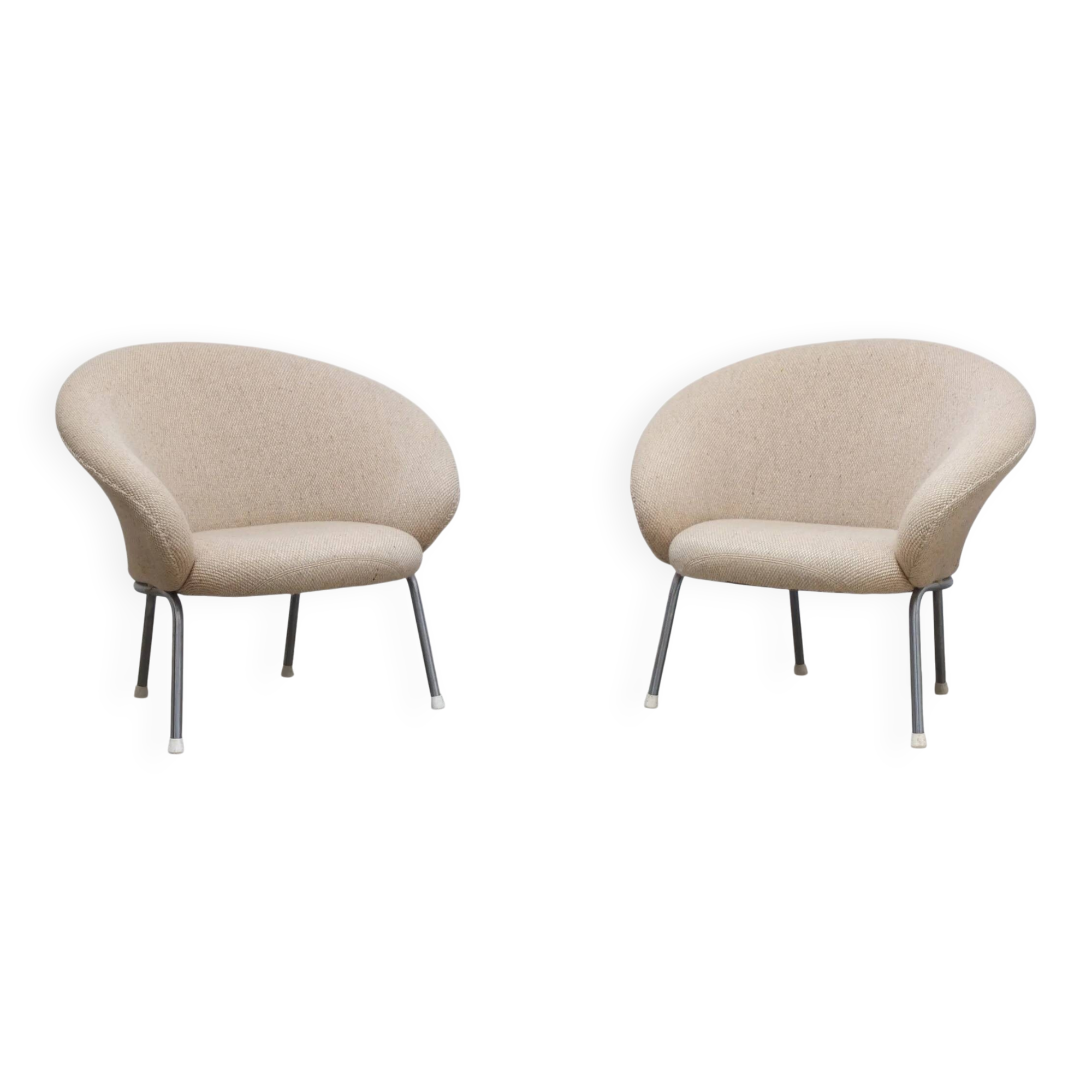 Rare pair of 'F570' lounge chairs by Pierre Paulin for Artifort, 1963