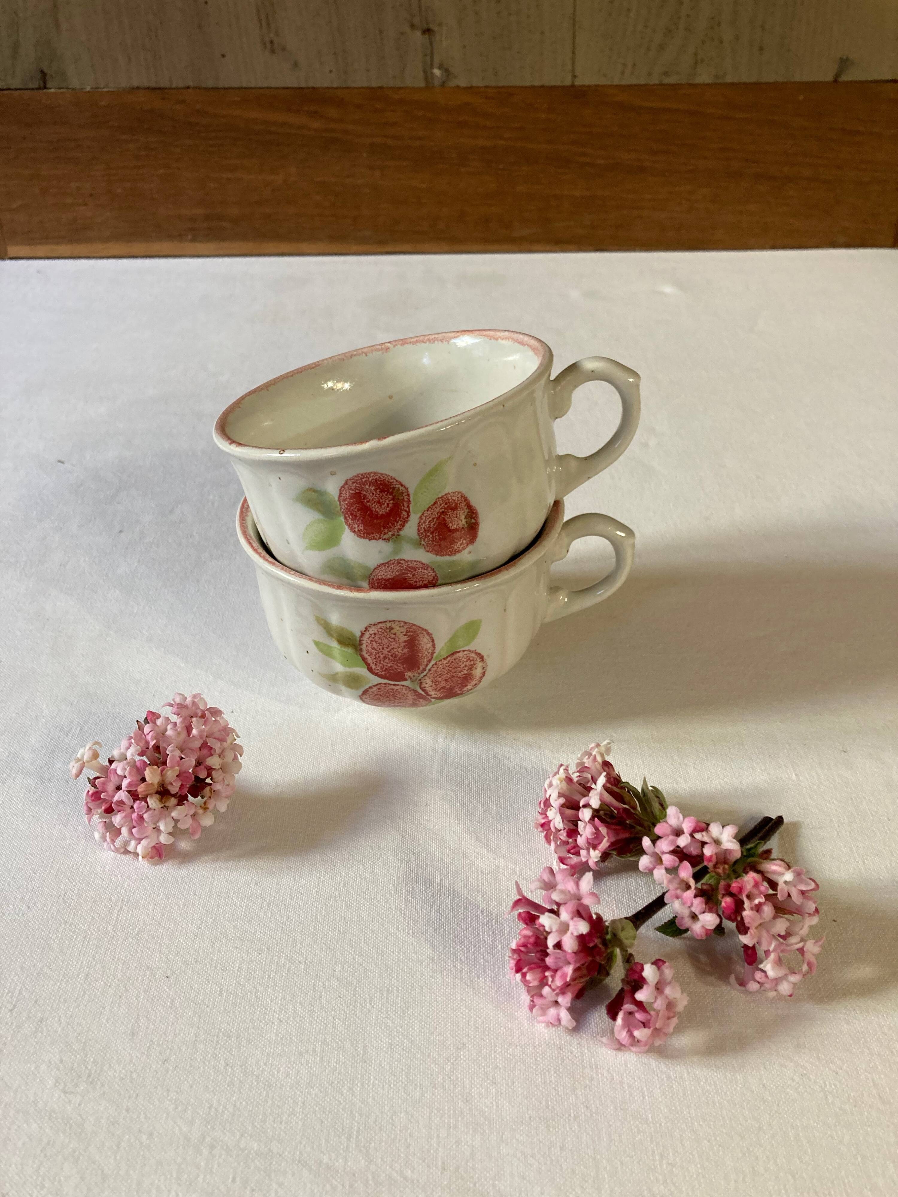 Tea cups, earthenware from Salins-les-Bains