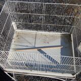 Vintage aviary, foot cage on wheels 147x67x49cm.