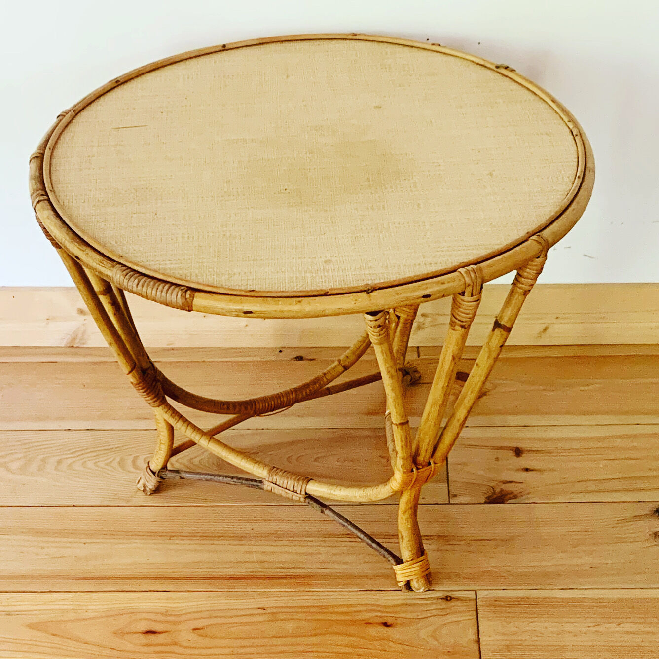 Vintage rattan coffee table