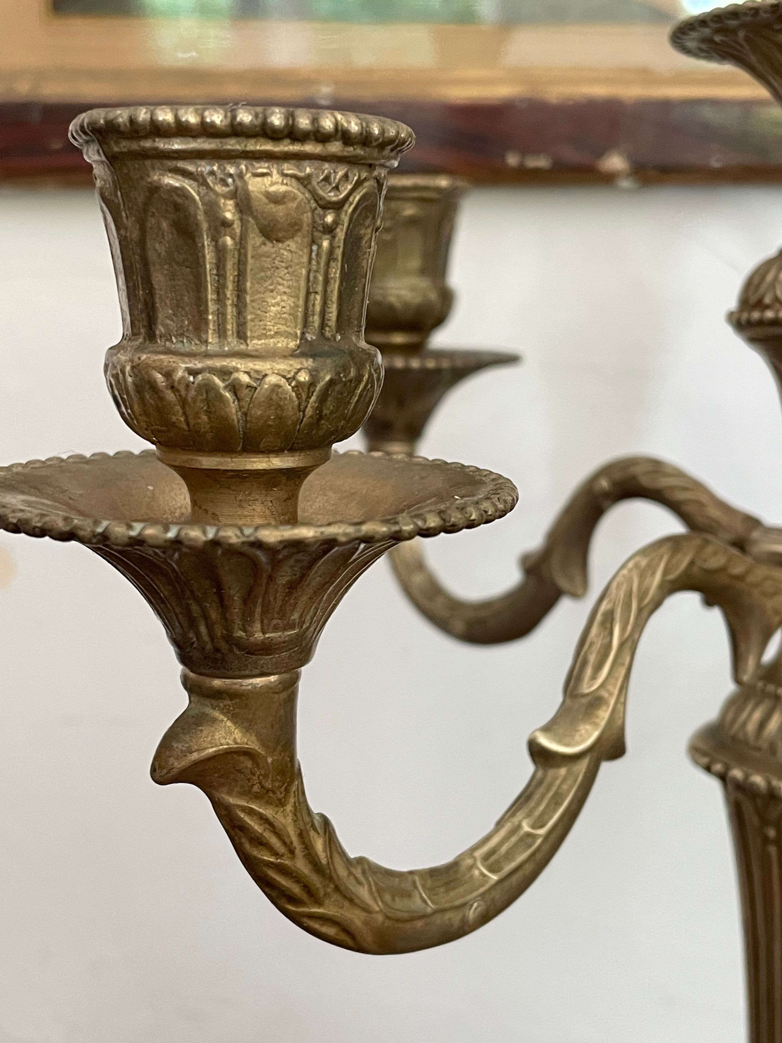 Chandelier in gilded bronze circa 1900