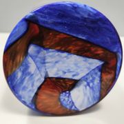 Red, White and Blue Murano Glass Vase by Carlo Moretti, Italy
