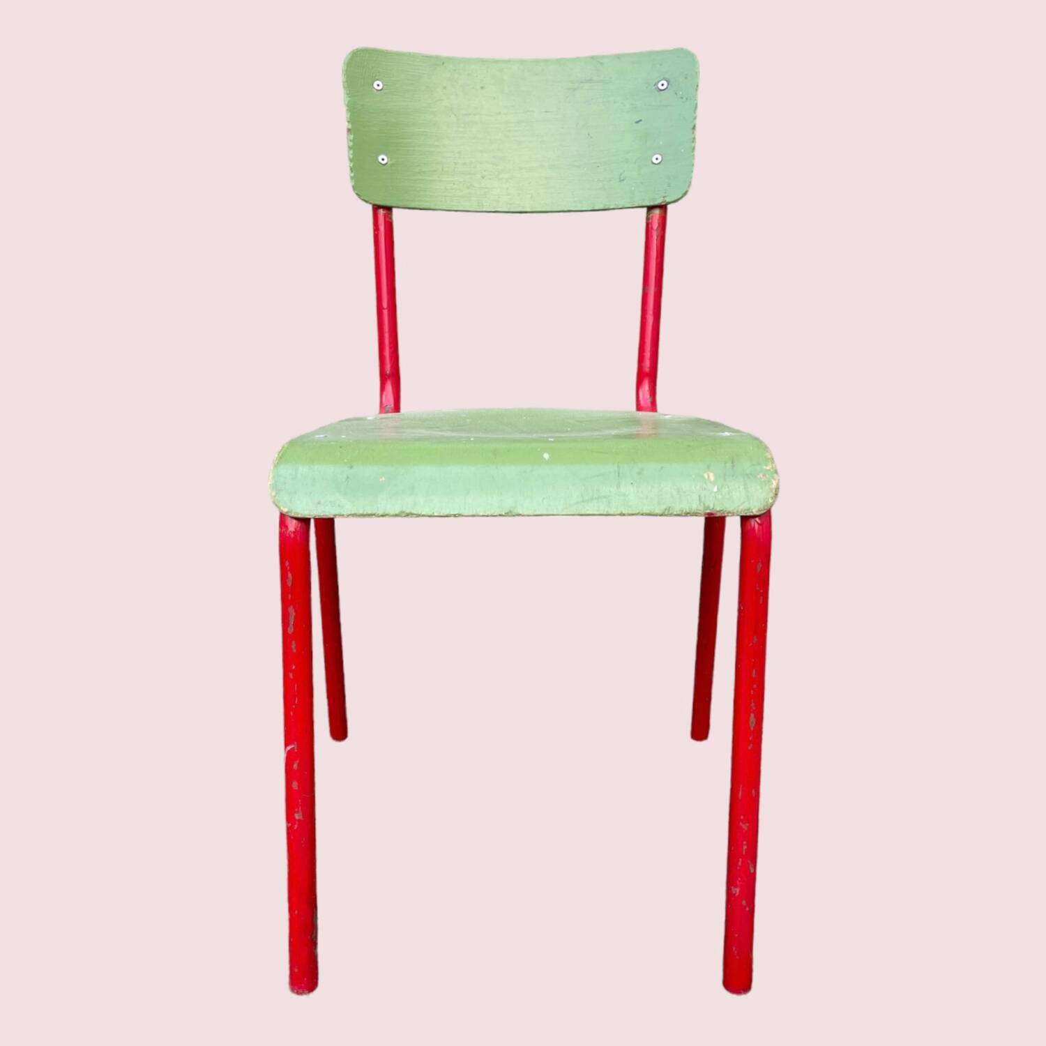 Small school desk and vintage chair