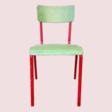 Small school desk and vintage chair