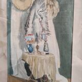 Aquarelle ancienne française, Charles Bruneau (?-1891)