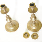 Pair of brass candlesticks