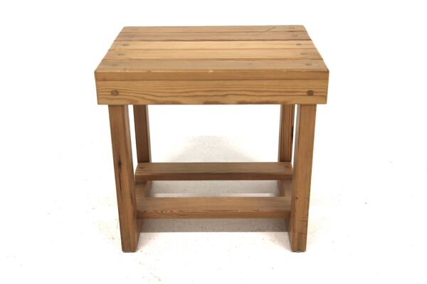 Tabouret scandinave en pin, Suède, 1970