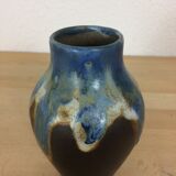 Signed 50s ceramic vase with drippings