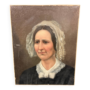 Portrait à l'huile ancien