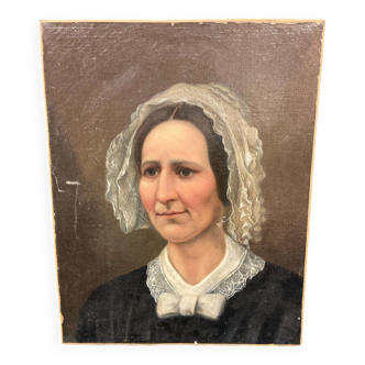 Old oil portrait