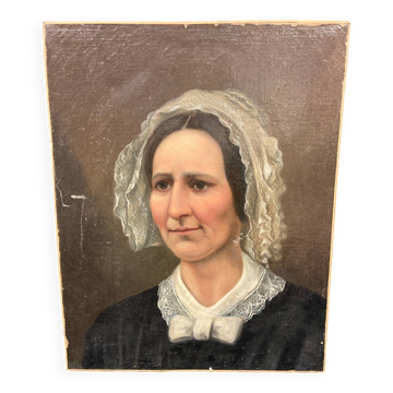 Old oil portrait