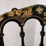 Black chair Napoleon III year, with gilding