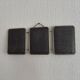 Vintage 1960s triptych mirror barber blue crocodile effect - 20 x