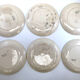 Set of 6 old talking plates iron land HB Cie les bains de mer