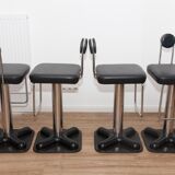 Set of 4 vintage bar stools "Birillo" by Joe Colombo for Zanotta