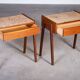 Teak Bedside Tables with Cork Top by Ølholm Møbelfabrik, 1960s, Set of 2