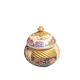 Cracked ceramic candy box with floral and gold decoration, 20th century