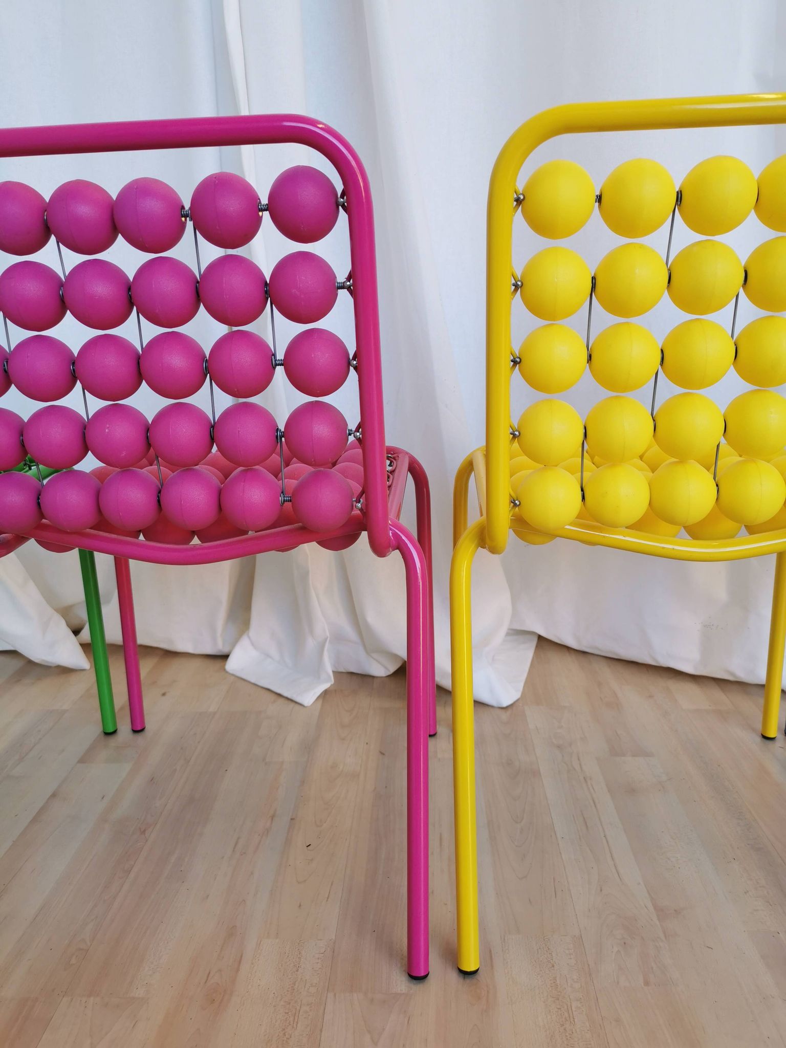Set of 5 Vintage Pop Art Kids Chairs: SLOG Croatia 1980s