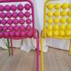 Lot de 5 chaises vintage Pop Art pour enfants : SLOG Croatie, années 1980