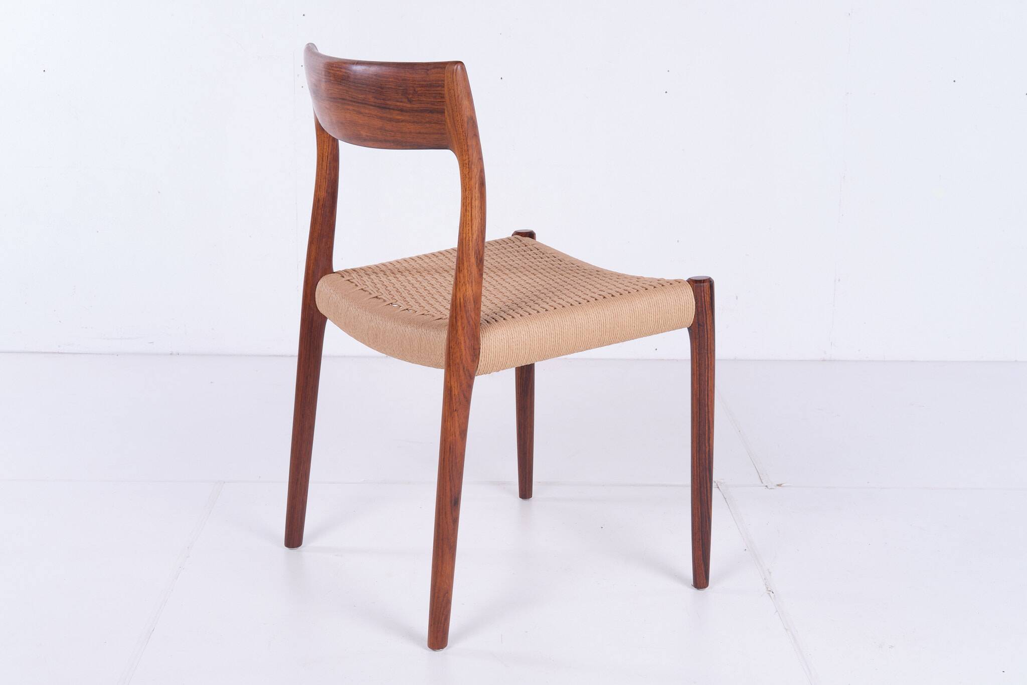 Six chairs by Niels O. Moller, rosewood, model 77, with certificate