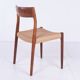 Six chairs by Niels O. Moller, rosewood, model 77, with certificate