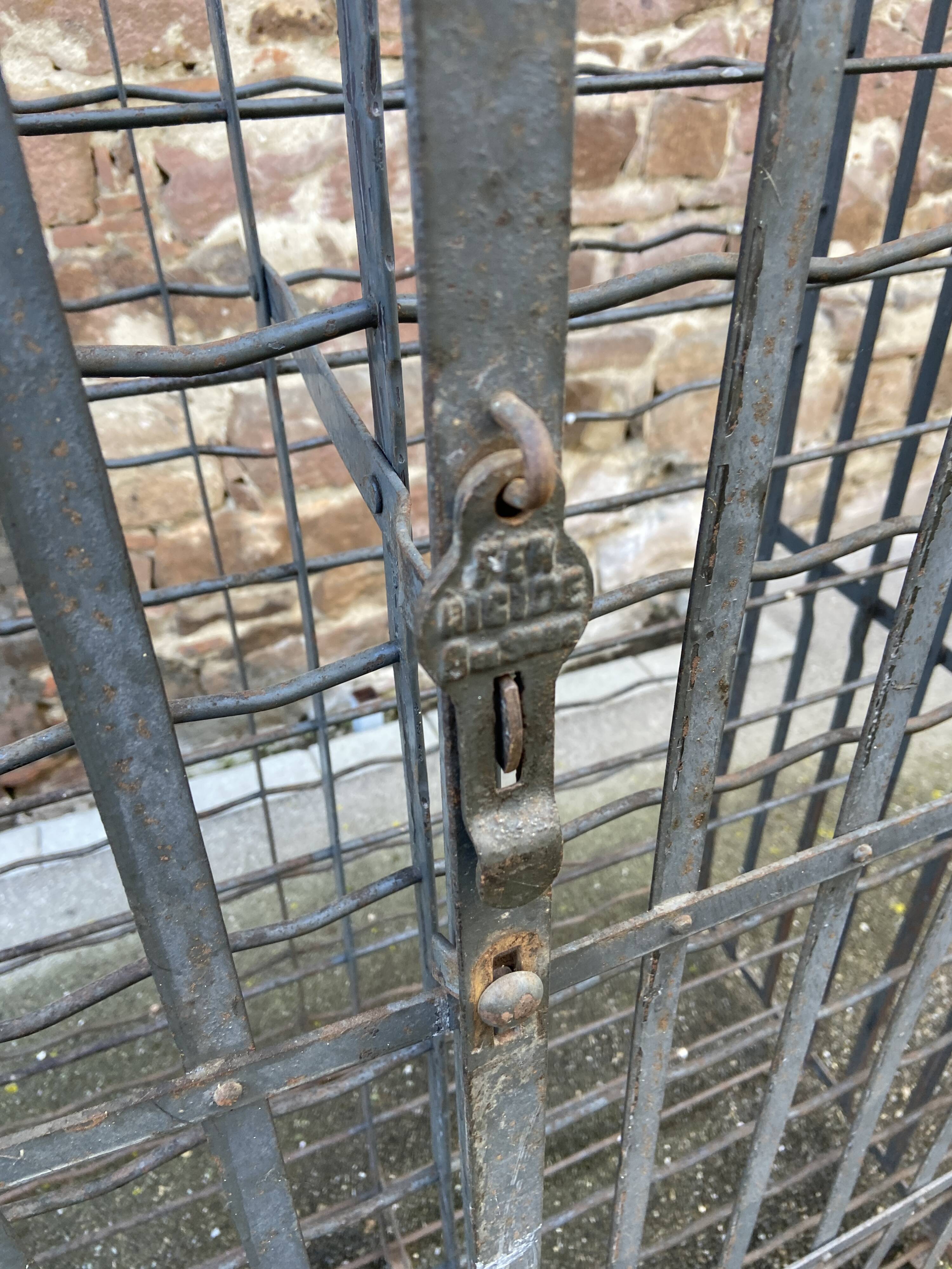 Wrought iron wine cellar 200 bottles French wine cellar Rigidex cellar shelf 1950