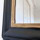 Miroir antique français Louis Philippe – noir et or, fin du 19e siècle
