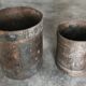 Set of 2 measures or grain pots double liter and liter in iron XlXh